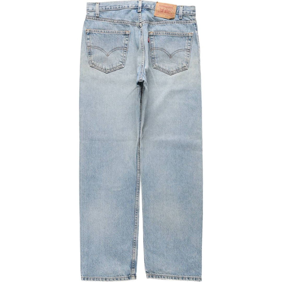 00'S Levi's 505 REGULAR FIT STRAIGHT LEG tapered denim pants for men, size w34 cotton blue type Vintage Second Hand