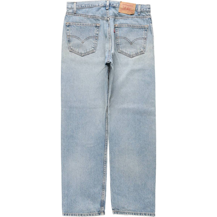 00'S Levi's 505 REGULAR FIT STRAIGHT LEG tapered denim pants for men, size w34 cotton blue type Vintage Second Hand