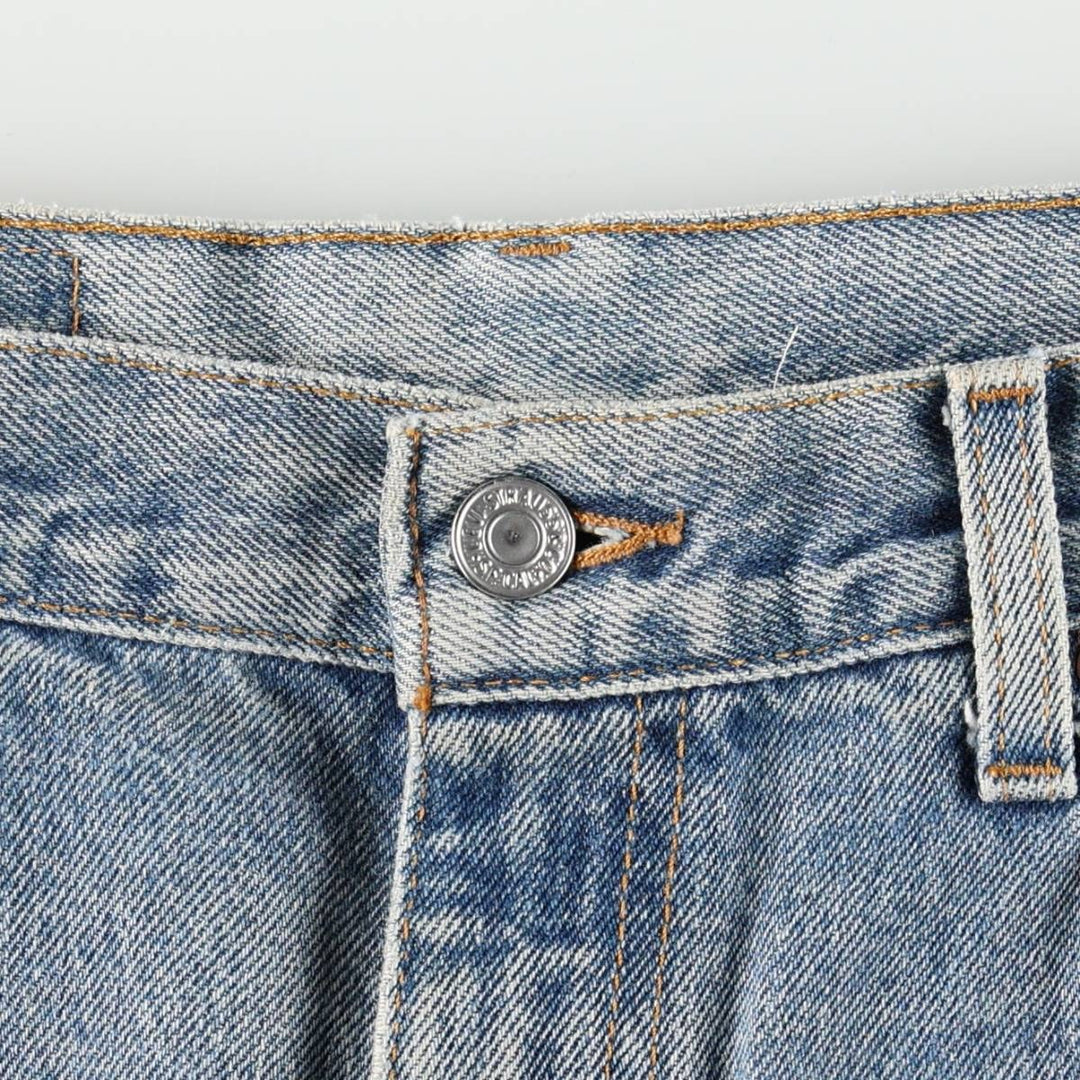 00'S Levi's 505 REGULAR FIT STRAIGHT LEG tapered denim pants for men, size w34 cotton blue type Vintage Second Hand