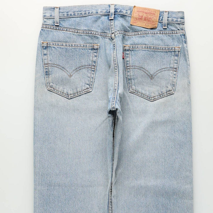 00'S Levi's 505 REGULAR FIT STRAIGHT LEG tapered denim pants for men, size w34 cotton blue type Vintage Second Hand