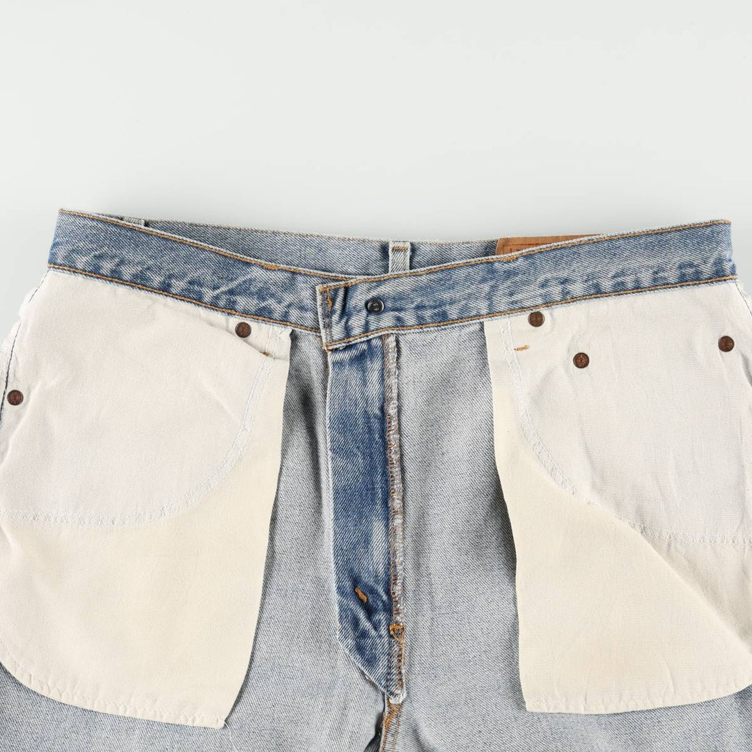 00'S Levi's 505 REGULAR FIT STRAIGHT LEG tapered denim pants for men, size w34 cotton blue type Vintage Second Hand