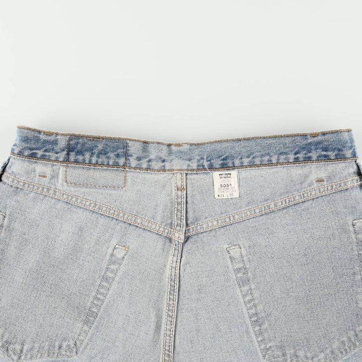 00'S Levi's 505 REGULAR FIT STRAIGHT LEG tapered denim pants for men, size w34 cotton blue type Vintage Second Hand