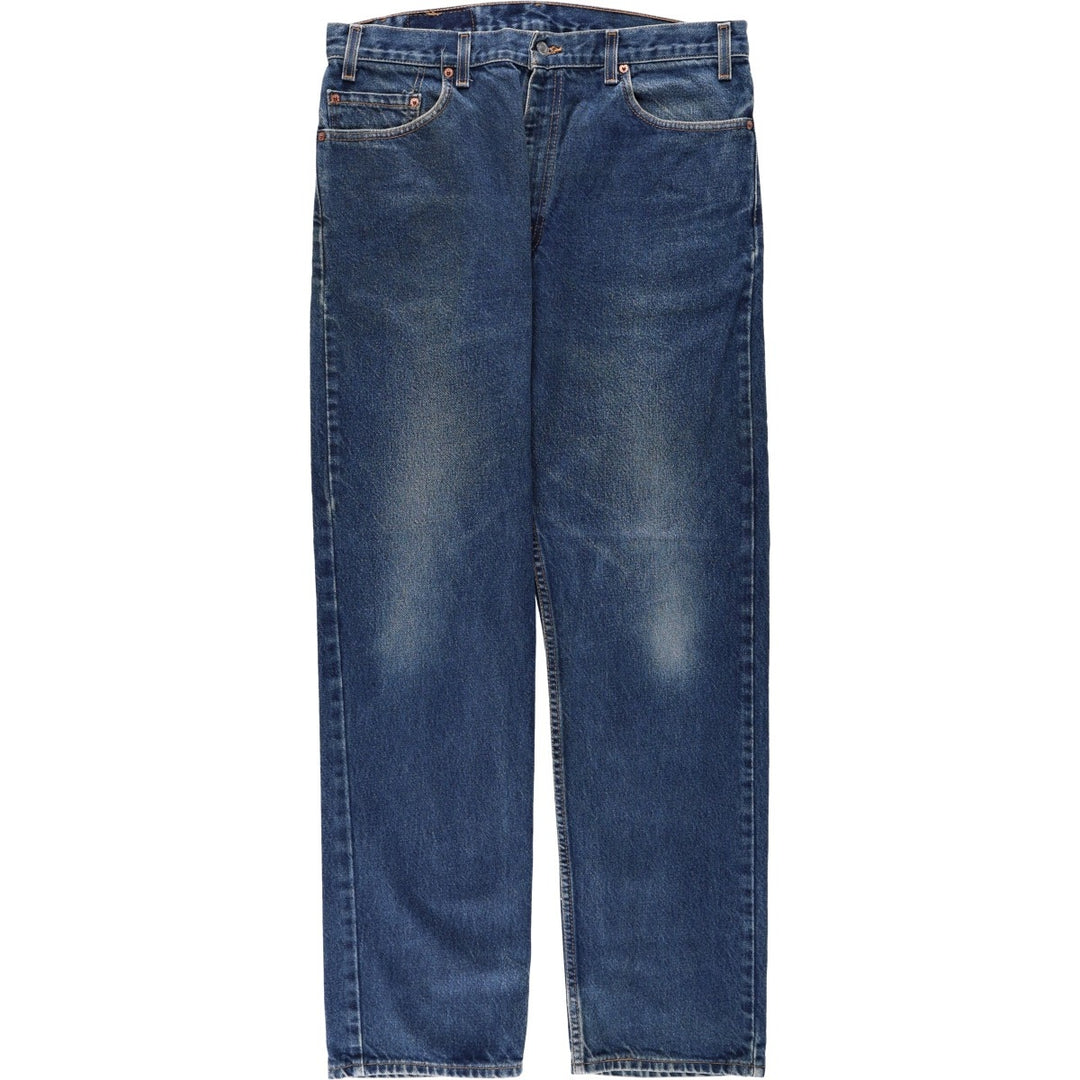 00'S Levi's 505 REGULAR FIT STRAIGHT LEG tapered denim pants made in USA, men's w36 equivalent cotton blue type Vintage Second Hand