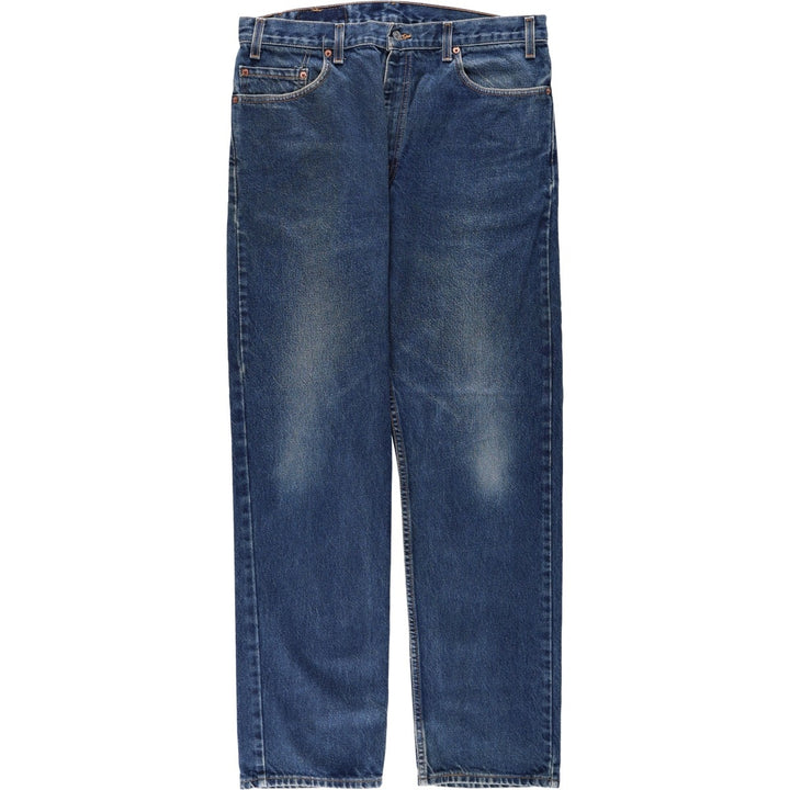 00'S Levi's 505 REGULAR FIT STRAIGHT LEG tapered denim pants made in USA, men's w36 equivalent cotton blue type Vintage Second Hand