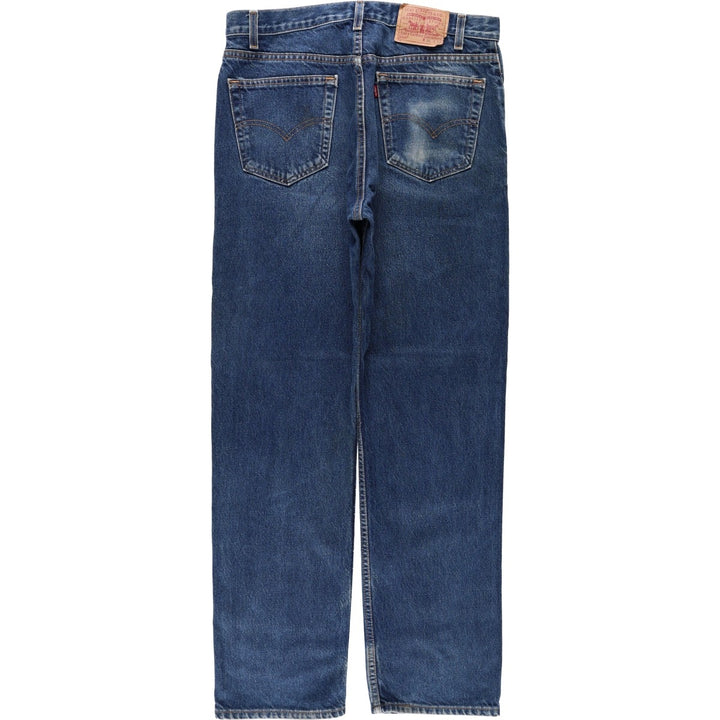 00'S Levi's 505 REGULAR FIT STRAIGHT LEG tapered denim pants made in USA, men's w36 equivalent cotton blue type Vintage Second Hand