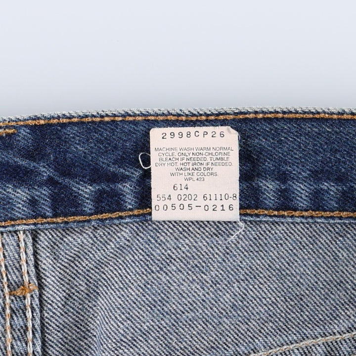 00'S Levi's 505 REGULAR FIT STRAIGHT LEG tapered denim pants made in USA, men's w36 equivalent cotton blue type Vintage Second Hand
