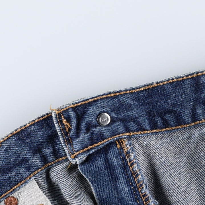00'S Levi's 505 REGULAR FIT STRAIGHT LEG tapered denim pants made in USA, men's w36 equivalent cotton blue type Vintage Second Hand