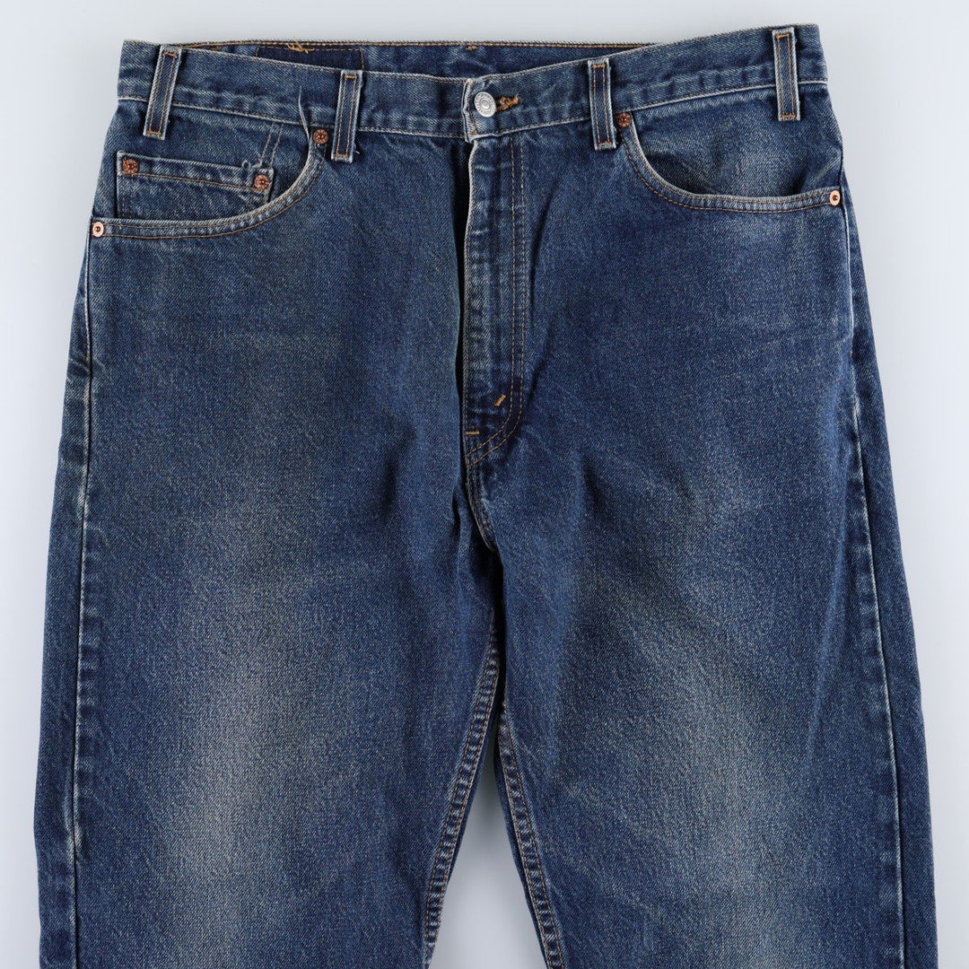 00'S Levi's 505 REGULAR FIT STRAIGHT LEG tapered denim pants made in USA, men's w36 equivalent cotton blue type Vintage Second Hand