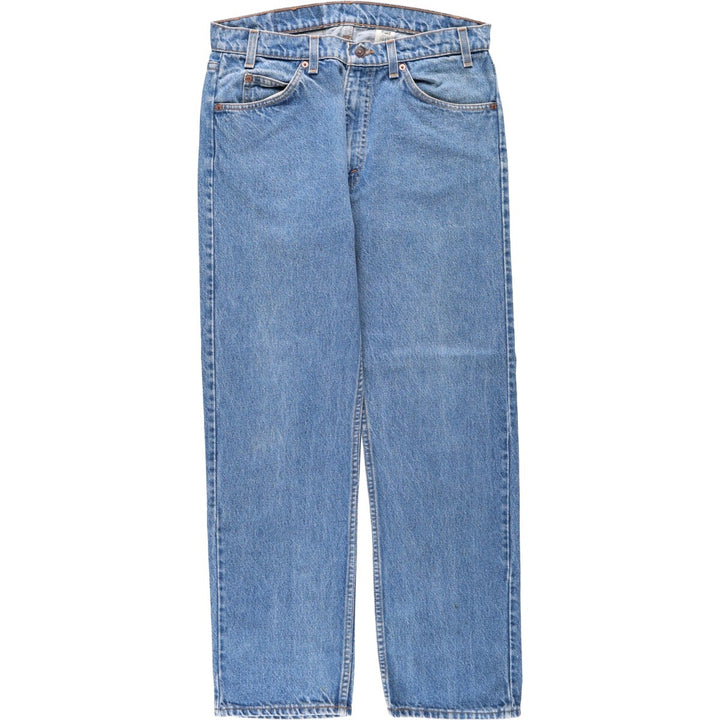 90'S Levi's 505 REGULAR FIT STRAIGHT LEG Orange Tab Tapered Denim Pants Made in USA Men's W34 cotton blue type Vintage Second Hand