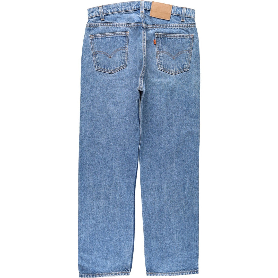90'S Levi's 505 REGULAR FIT STRAIGHT LEG Orange Tab Tapered Denim Pants Made in USA Men's W34 cotton blue type Vintage Second Hand