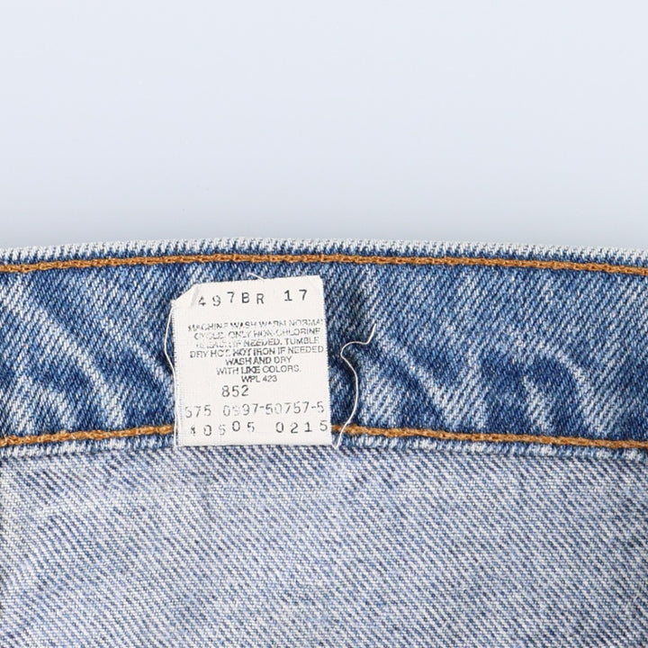 90'S Levi's 505 REGULAR FIT STRAIGHT LEG Orange Tab Tapered Denim Pants Made in USA Men's W34 cotton blue type Vintage Second Hand