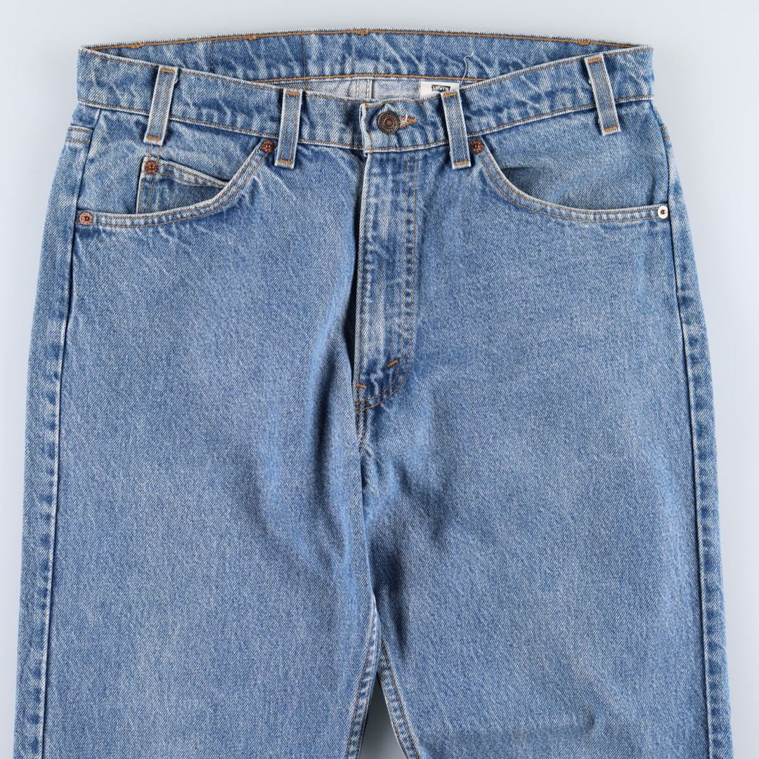 90'S Levi's 505 REGULAR FIT STRAIGHT LEG Orange Tab Tapered Denim Pants Made in USA Men's W34 cotton blue type Vintage Second Hand
