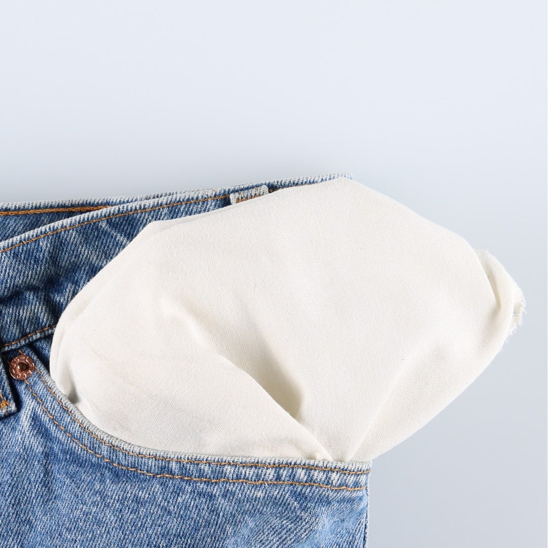90'S Levi's 505 REGULAR FIT STRAIGHT LEG Orange Tab Tapered Denim Pants Made in USA Men's W34 cotton blue type Vintage Second Hand