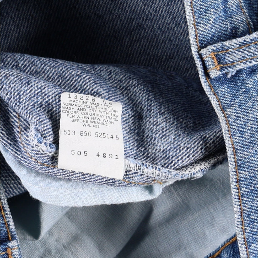 Levi's 505 Tapered Denim Pants, Made in USA, Men's Size W33 (approx.), Vintage cotton blue type Vintage Second Hand