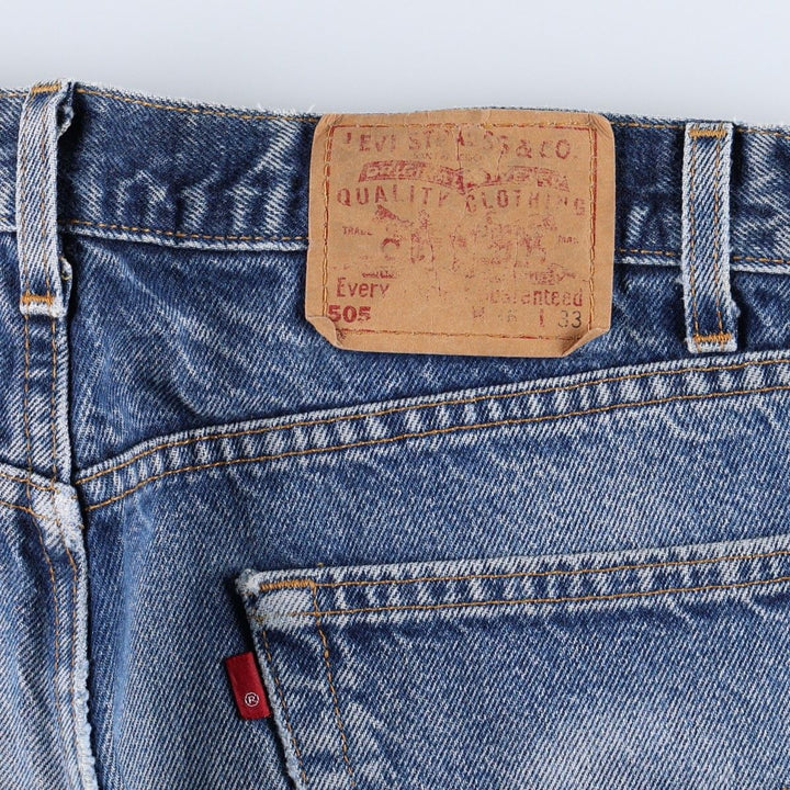 2000'S Levi's 505 Regular Fit Straight Leg Tapered Denim Pants, Made in USA, Men's W36 (approx.), Wide Leg Pants cotton blue type Vintage Second Hand