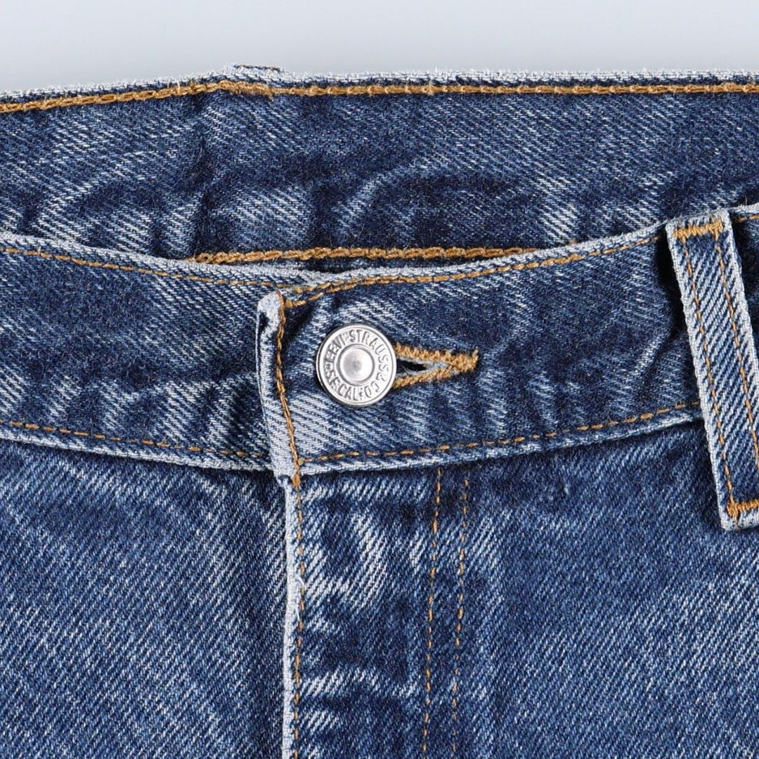 2000'S Levi's 505 Regular Fit Straight Leg Tapered Denim Pants, Made in USA, Men's W36 (approx.), Wide Leg Pants cotton blue type Vintage Second Hand
