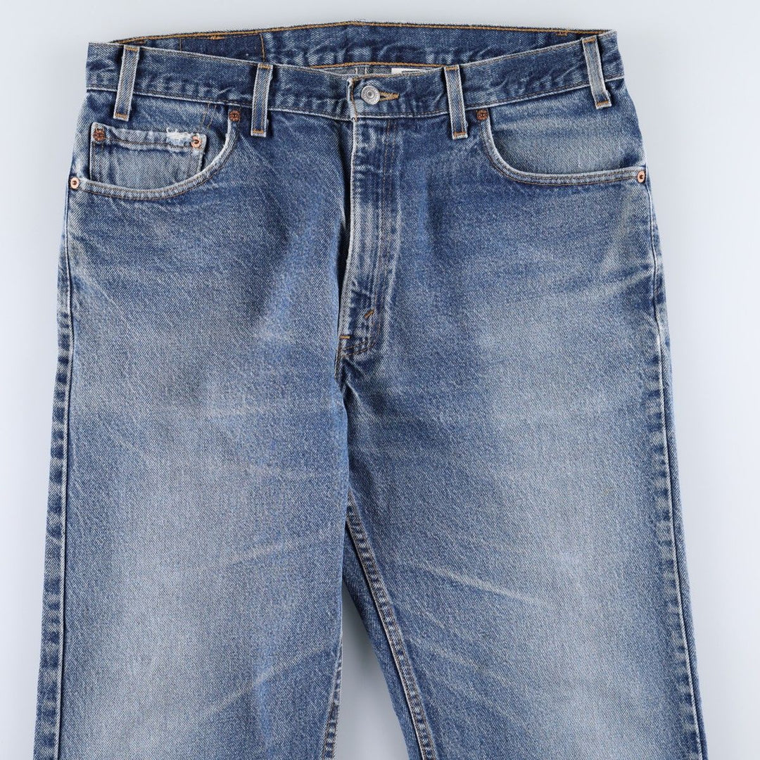 2000'S Levi's 505 Regular Fit Straight Leg Tapered Denim Pants, Made in USA, Men's W36 (approx.), Wide Leg Pants cotton blue type Vintage Second Hand