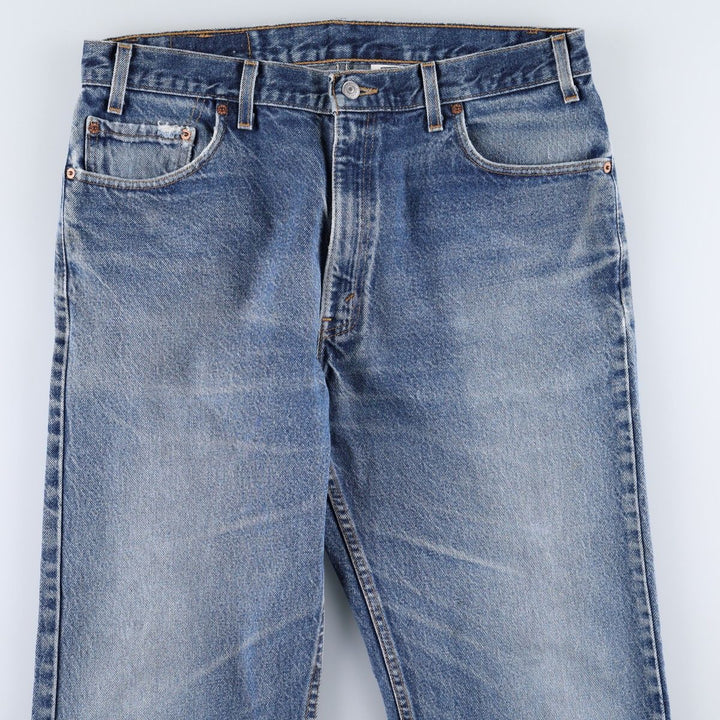 2000'S Levi's 505 Regular Fit Straight Leg Tapered Denim Pants, Made in USA, Men's W36 (approx.), Wide Leg Pants cotton blue type Vintage Second Hand