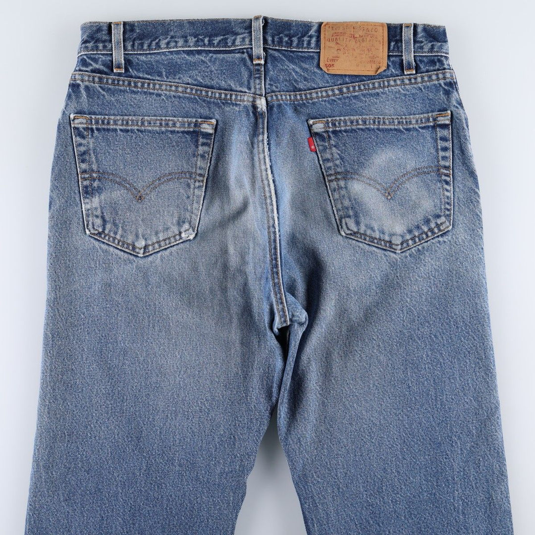 2000'S Levi's 505 Regular Fit Straight Leg Tapered Denim Pants, Made in USA, Men's W36 (approx.), Wide Leg Pants cotton blue type Vintage Second Hand