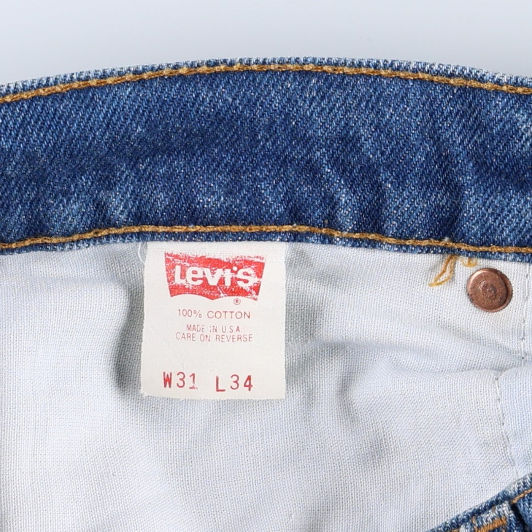 90'S Levi's 505-0217 Tapered Denim Pants, Made in USA, Men's, Size W31, Vintage cotton blue type Vintage Second Hand