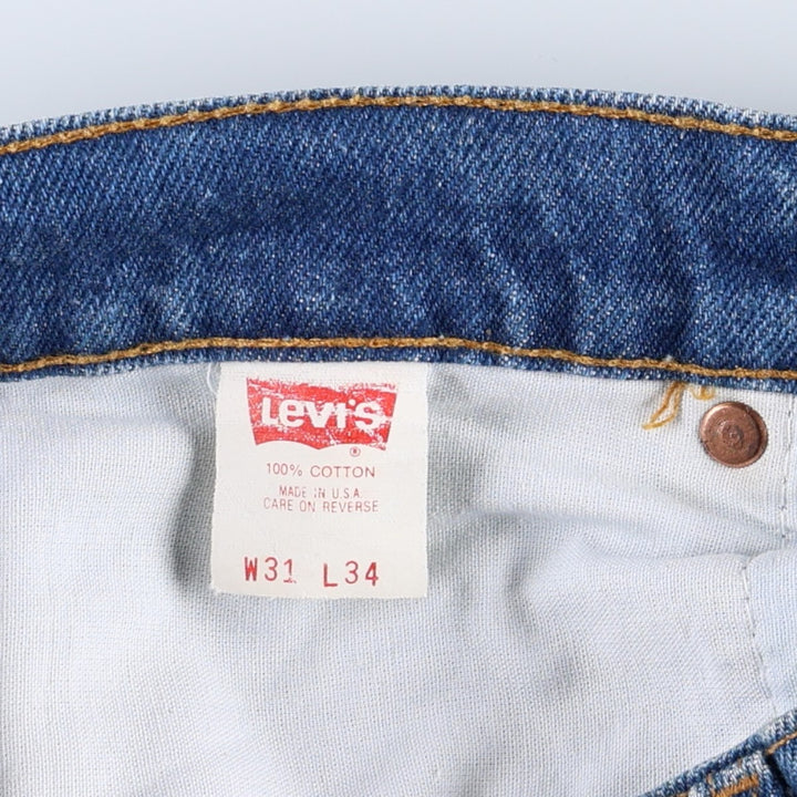 90'S Levi's 505-0217 Tapered Denim Pants, Made in USA, Men's, Size W31, Vintage cotton blue type Vintage Second Hand