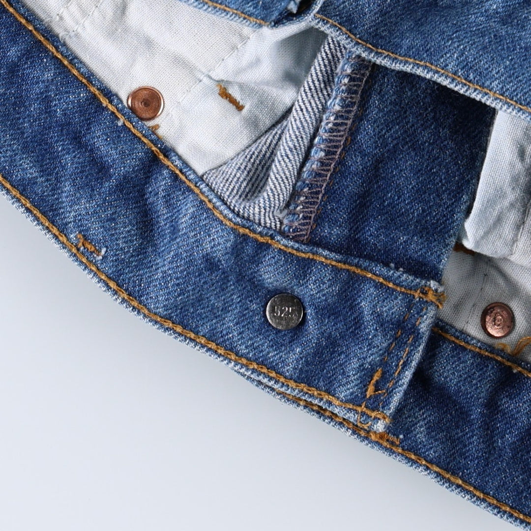 90'S Levi's 505-0217 Tapered Denim Pants, Made in USA, Men's, Size W31, Vintage cotton blue type Vintage Second Hand