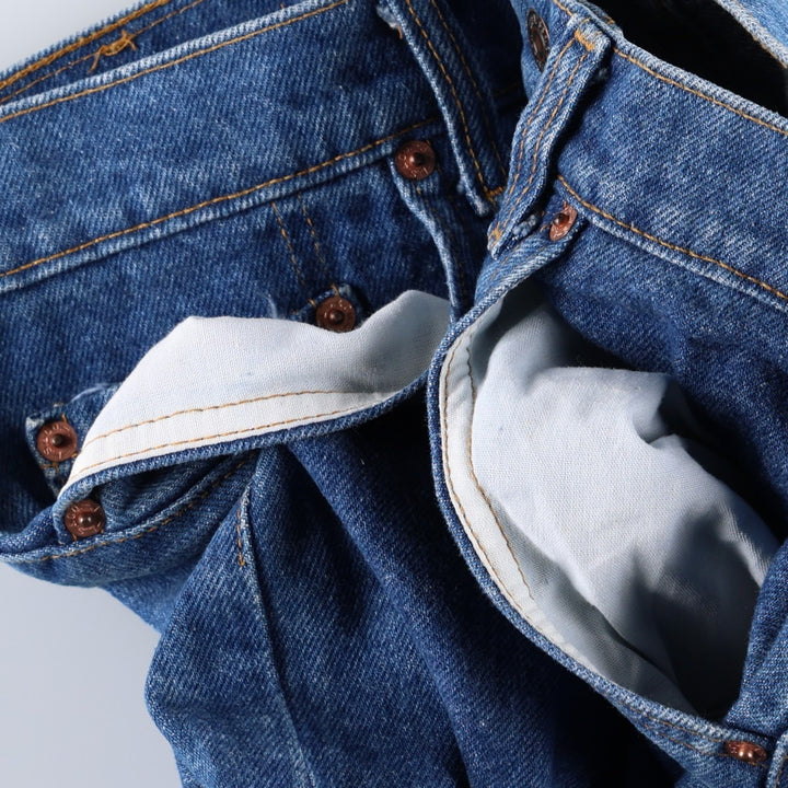 90'S Levi's 505-0217 Tapered Denim Pants, Made in USA, Men's, Size W31, Vintage cotton blue type Vintage Second Hand