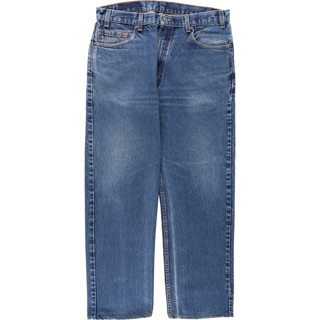 00'S Levi's 505 REGULAR FIT STRAIGHT LEG tapered denim pants made in USA, men's w36 equivalent cotton blue type Vintage Second Hand