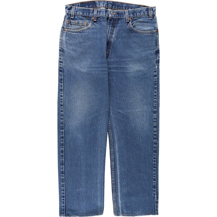 00'S Levi's 505 REGULAR FIT STRAIGHT LEG tapered denim pants made in USA, men's w36 equivalent cotton blue type Vintage Second Hand