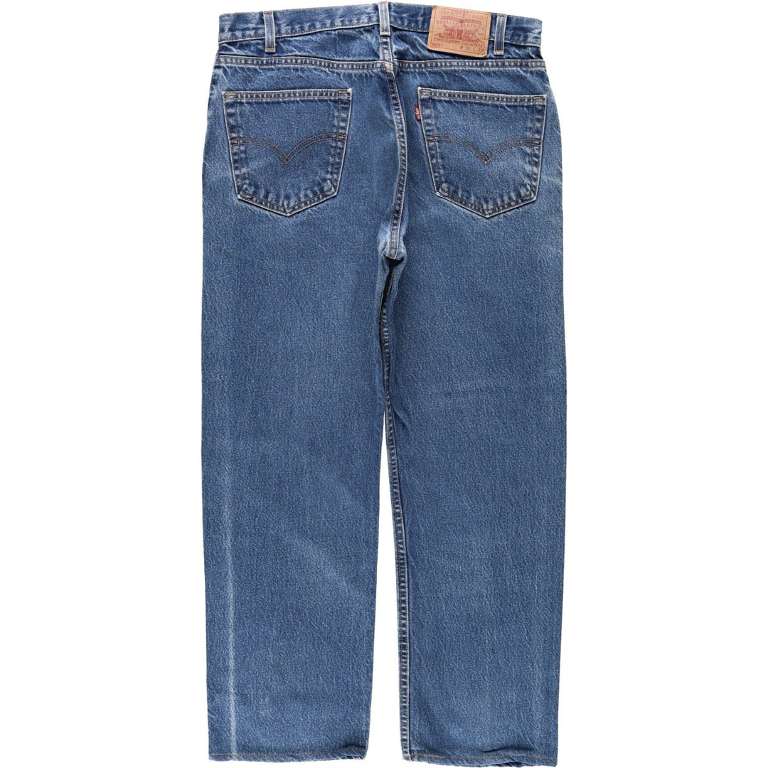 00'S Levi's 505 REGULAR FIT STRAIGHT LEG tapered denim pants made in USA, men's w36 equivalent cotton blue type Vintage Second Hand