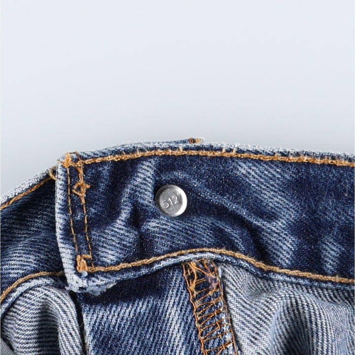 00'S Levi's 505 REGULAR FIT STRAIGHT LEG tapered denim pants made in USA, men's w36 equivalent cotton blue type Vintage Second Hand