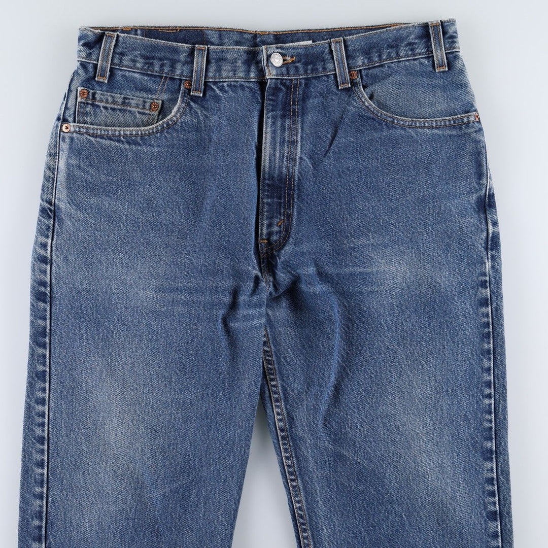 00'S Levi's 505 REGULAR FIT STRAIGHT LEG tapered denim pants made in USA, men's w36 equivalent cotton blue type Vintage Second Hand