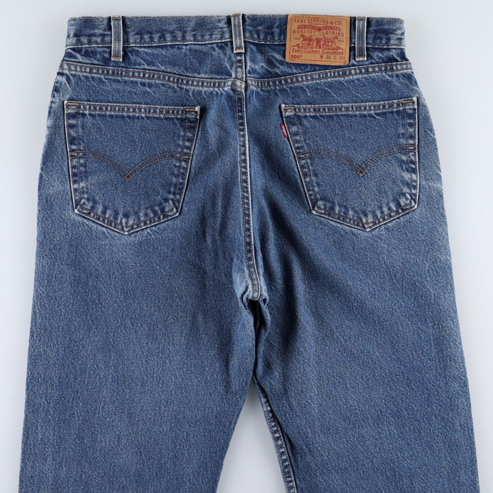 00'S Levi's 505 REGULAR FIT STRAIGHT LEG tapered denim pants made in USA, men's w36 equivalent cotton blue type Vintage Second Hand