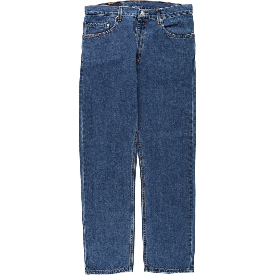 00'S Levi's 505 REGULAR FIT STRAIGHT LEG tapered denim pants made in USA, men's w35 equivalent cotton blue type Vintage Second Hand
