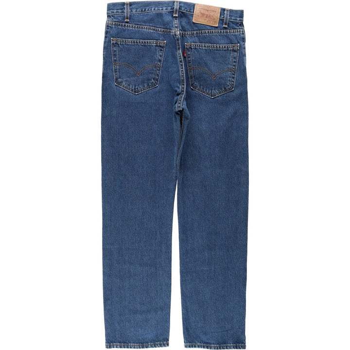 00'S Levi's 505 REGULAR FIT STRAIGHT LEG tapered denim pants made in USA, men's w35 equivalent cotton blue type Vintage Second Hand