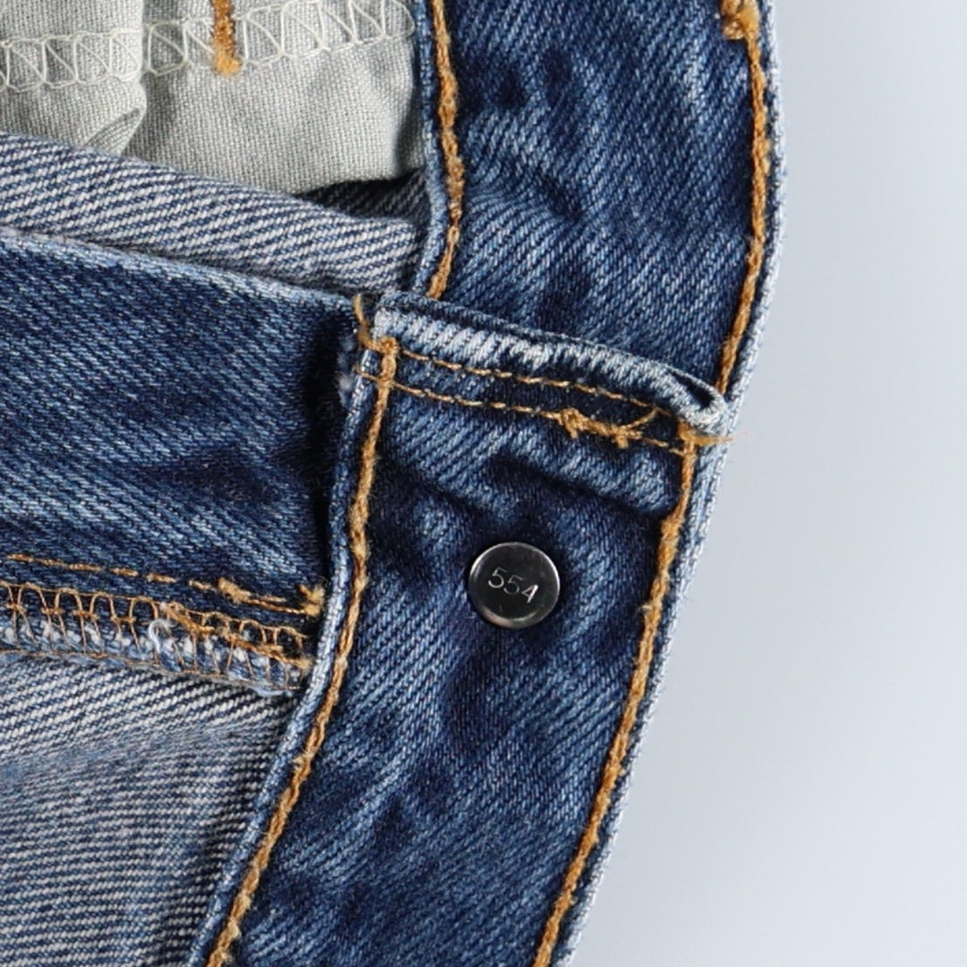 00'S Levi's 505 REGULAR FIT STRAIGHT LEG tapered denim pants made in USA, men's w35 equivalent cotton blue type Vintage Second Hand
