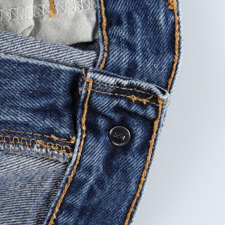 00'S Levi's 505 REGULAR FIT STRAIGHT LEG tapered denim pants made in USA, men's w35 equivalent cotton blue type Vintage Second Hand