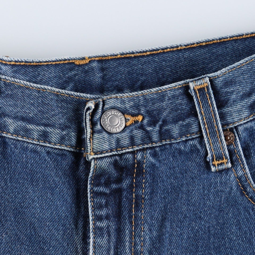 00'S Levi's 505 REGULAR FIT STRAIGHT LEG tapered denim pants made in USA, men's w35 equivalent cotton blue type Vintage Second Hand