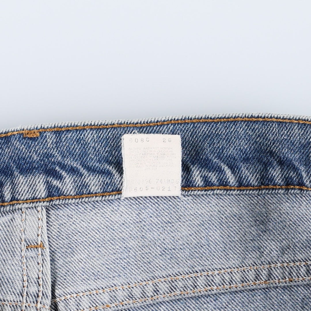 90'S Levi's 505 REGULAR FIT STRAIGHT LEG Orange Tab Tapered Denim Pants Men's W34 Vintage unclear blue type Vintage Second Hand