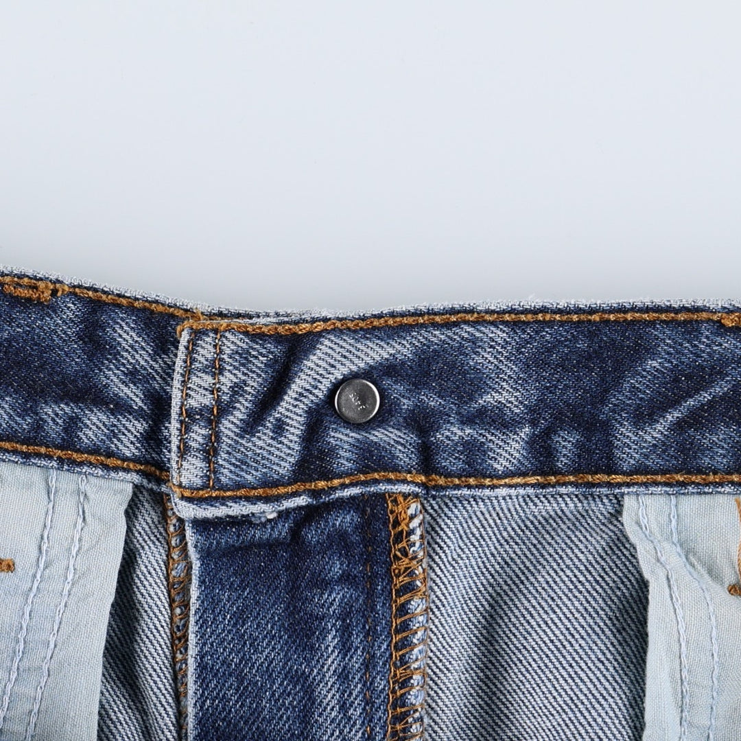 00'S Levi's 505 REGULAR FIT tapered denim pants for men, size w35 cotton blue type Vintage Second Hand