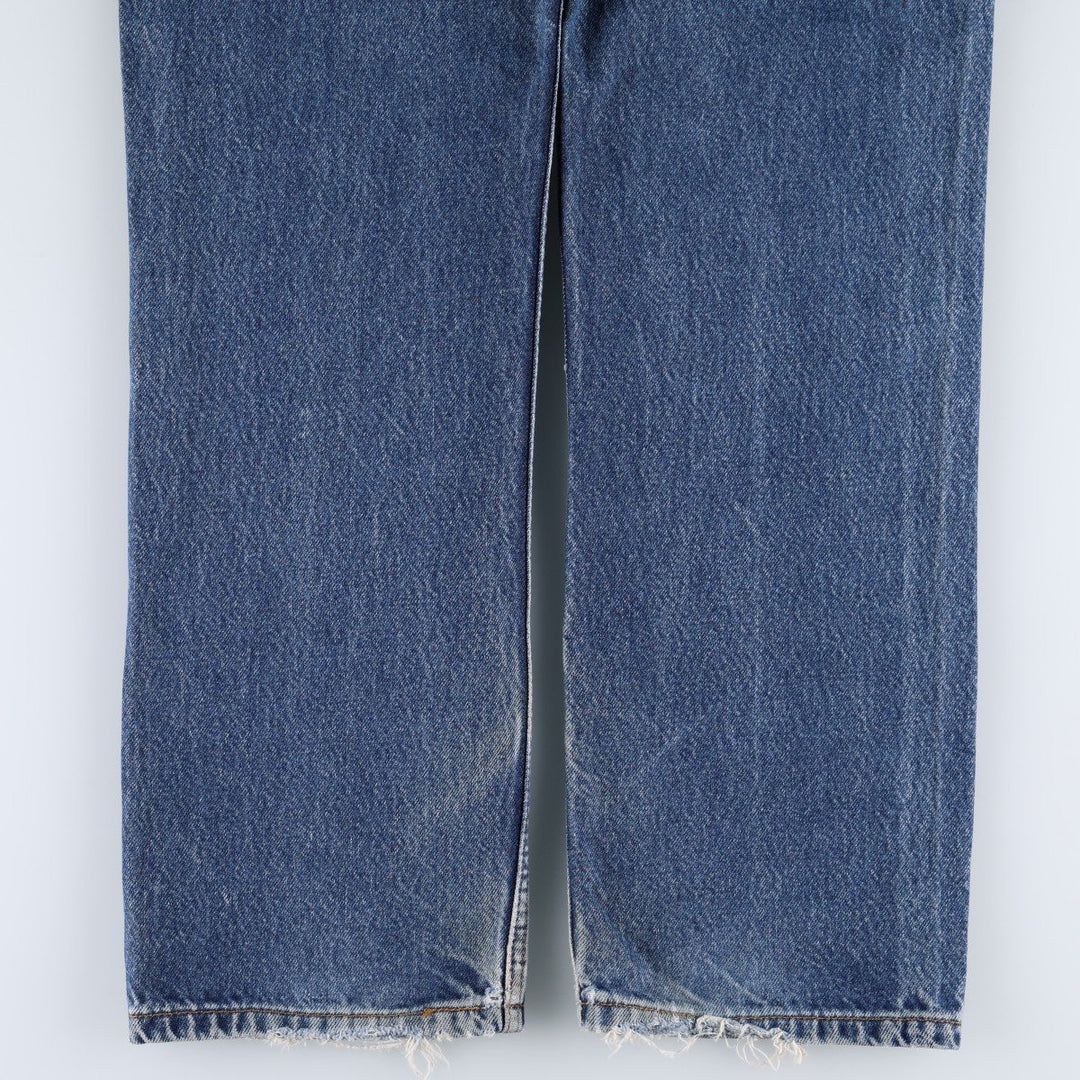 00'S Levi's 505 REGULAR FIT tapered denim pants for men, size w35 cotton blue type Vintage Second Hand