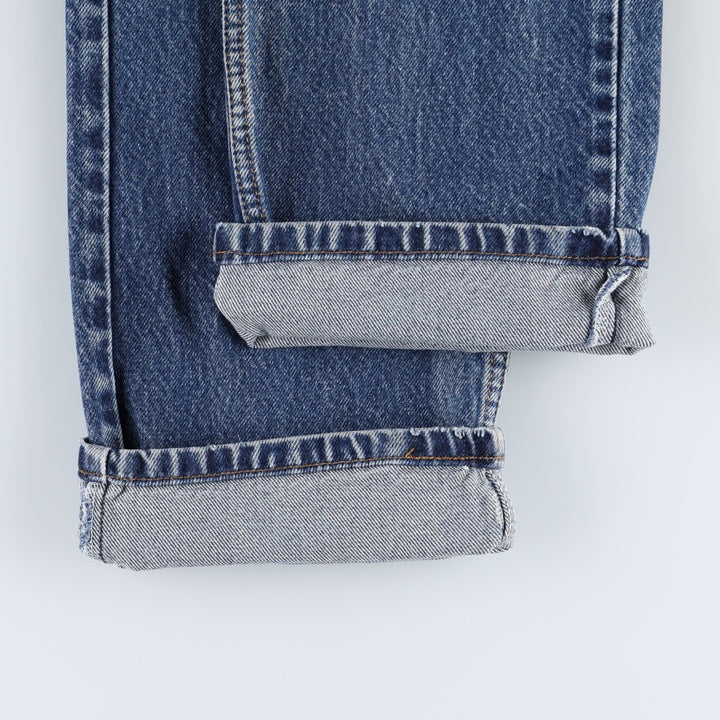 00'S Levi's 505 REGULAR FIT tapered denim pants for men, size w35 cotton blue type Vintage Second Hand