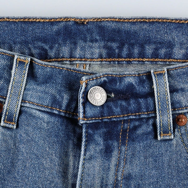 Levi's 505 tapered denim pants for men, size w36 cotton blue type Vintage Second Hand