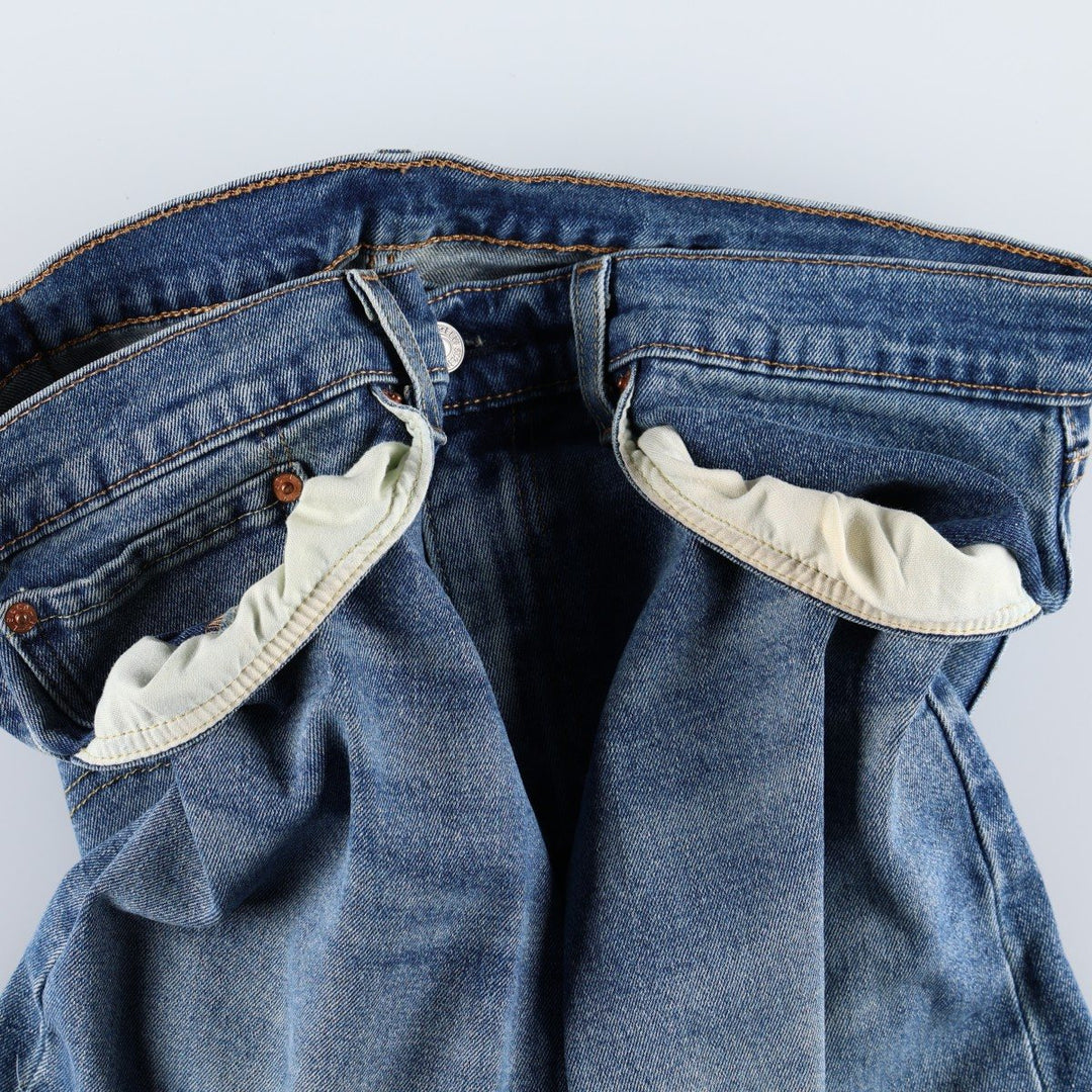 Levi's 505 tapered denim pants for men, size w36 cotton blue type Vintage Second Hand