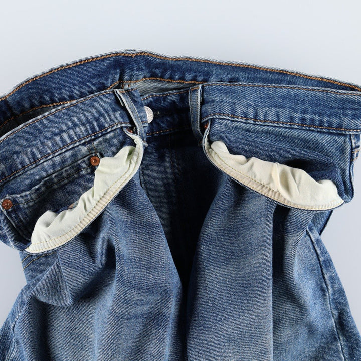 Levi's 505 tapered denim pants for men, size w36 cotton blue type Vintage Second Hand
