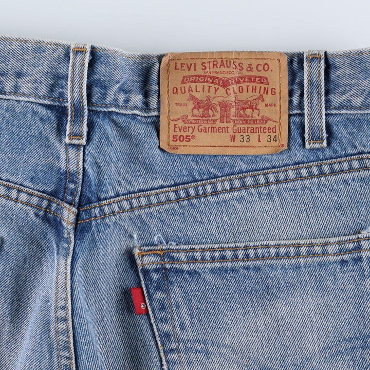 1990'S Levi's 505 Regular Fit Straight Leg Men's Size W32 (approx.) Vintage cotton blue type Vintage Second Hand
