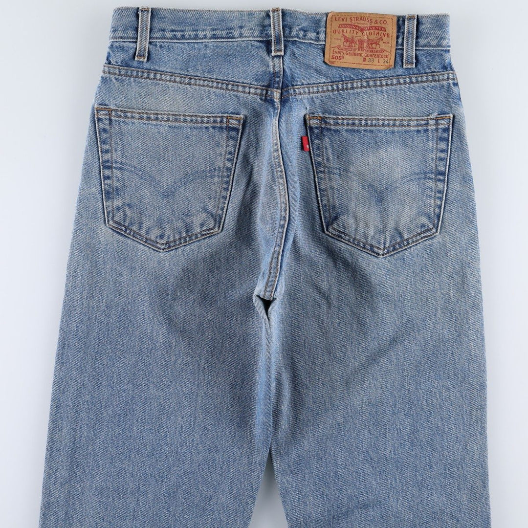 1990'S Levi's 505 Regular Fit Straight Leg Men's Size W32 (approx.) Vintage cotton blue type Vintage Second Hand
