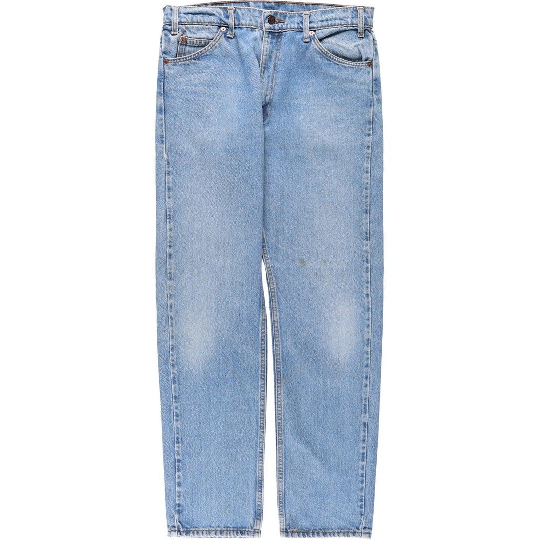 1990'S Levi's 505 Regular Fit Straight Leg Orange Tab Tapered Denim Pants, Men's Size W33 (approx.) cotton blue type Vintage Second Hand