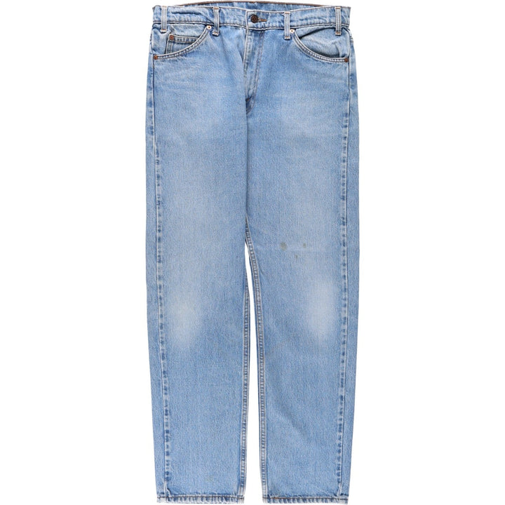 1990'S Levi's 505 Regular Fit Straight Leg Orange Tab Tapered Denim Pants, Men's Size W33 (approx.) cotton blue type Vintage Second Hand