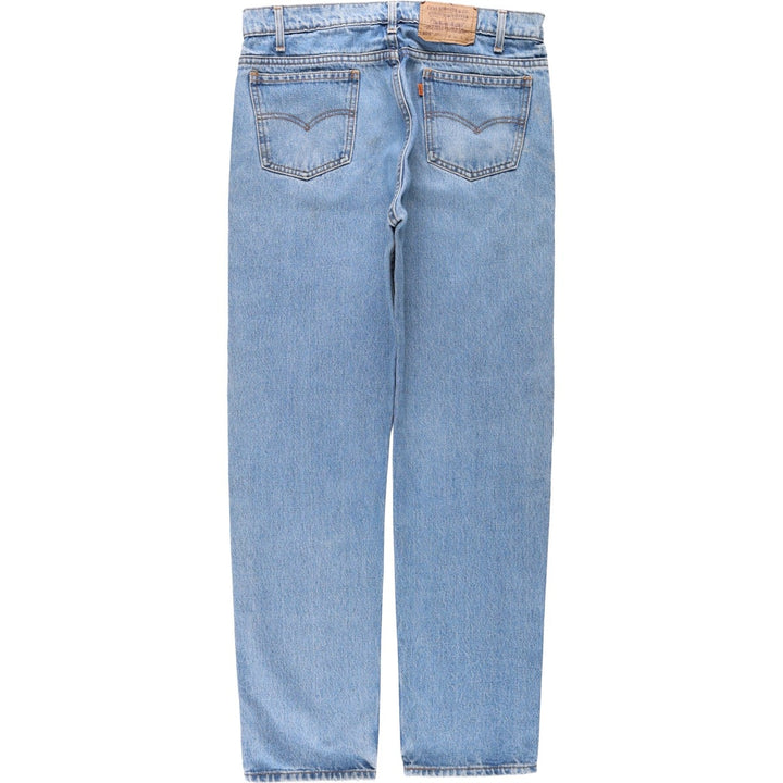 1990'S Levi's 505 Regular Fit Straight Leg Orange Tab Tapered Denim Pants, Men's Size W33 (approx.) cotton blue type Vintage Second Hand
